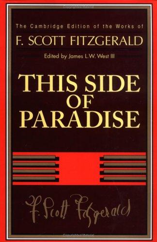 F. Scott Fitzgerald: This side of paradise (Hardcover, 1995, Cambridge University Press)