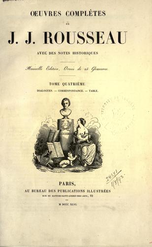 Jean-Jacques Rousseau: Oeuvres complètes. (French language, 1846, Société des publications illustrées)